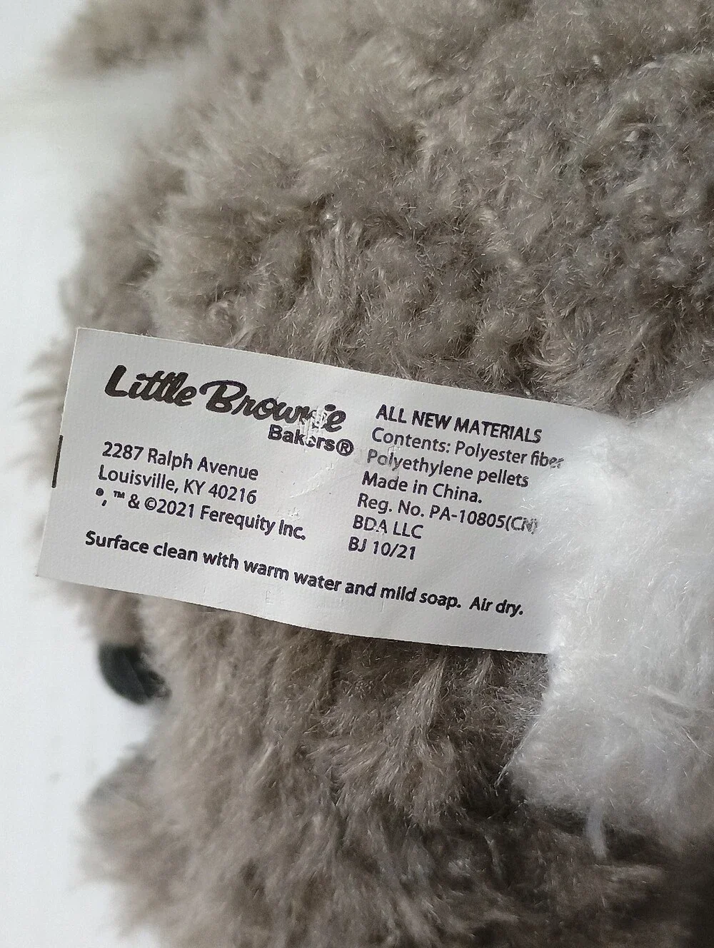 Little Brownie Bakers Plush Gray/ White Koala Stuffed Animal with Flower Accent